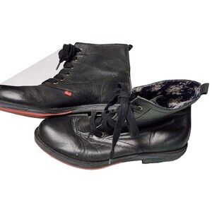 DIMMI Lauras Legacy Black Leather Boots Size 8 Womens